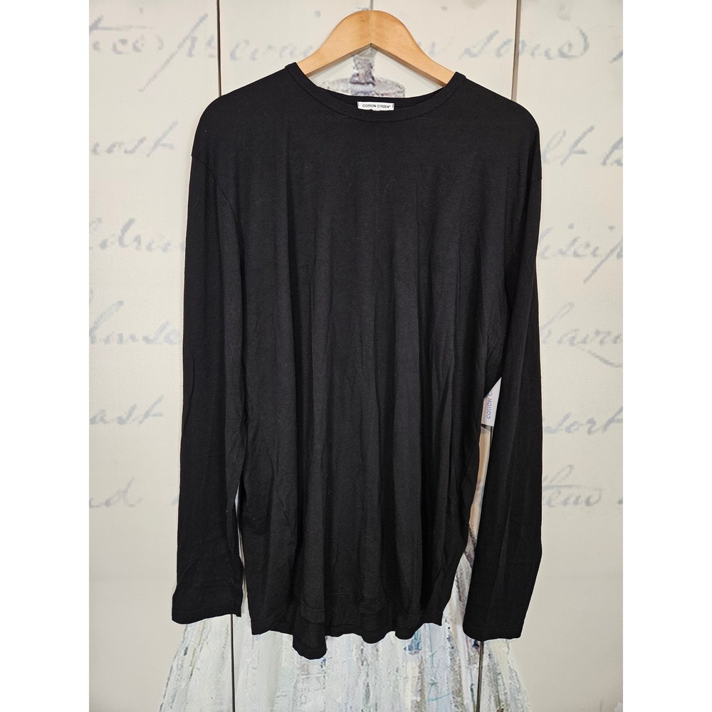 Cotton Citizen Mens XXL Black Supima Cotton Long Sleeve Crewneck Tee Made in USA